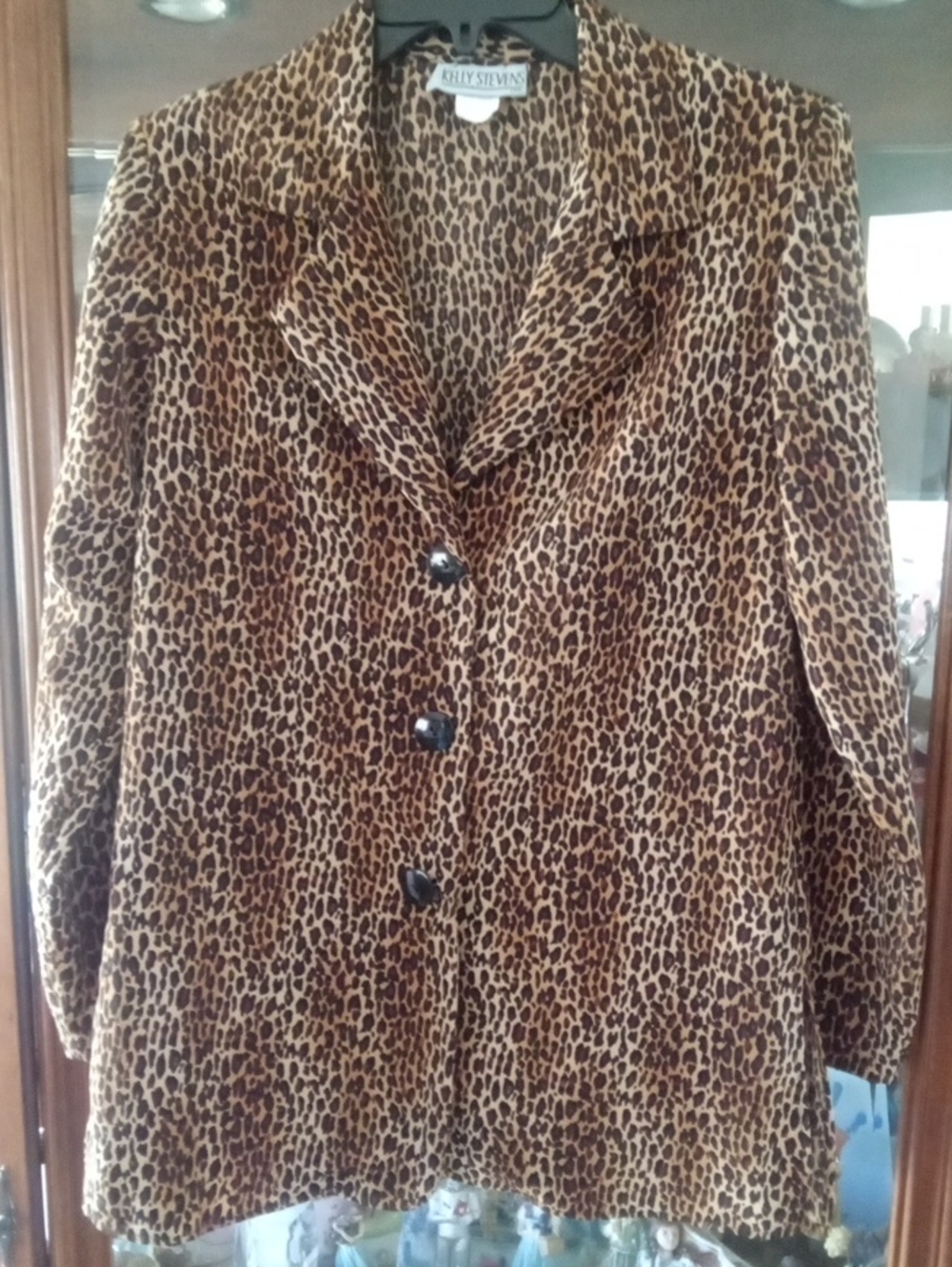 Kelly Stevens Leopard Print Blazer Jacket in Brown